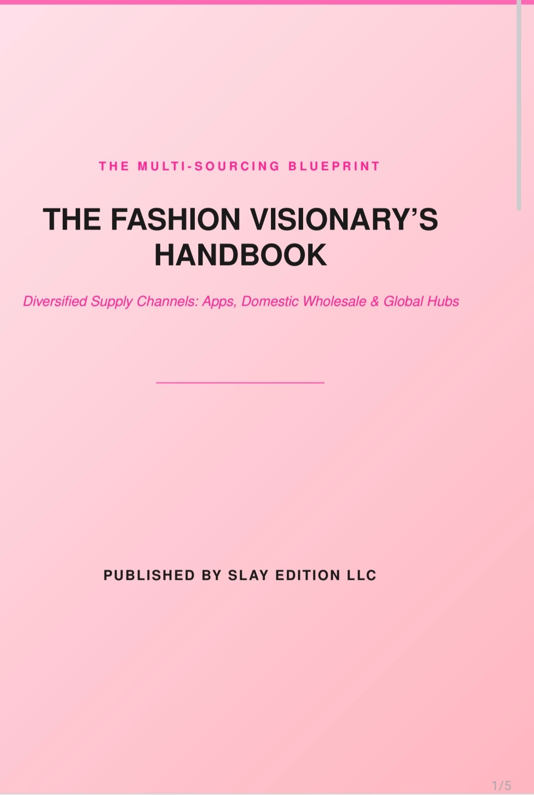 Fashion visionary handbook